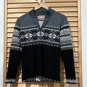 Women’s Obermeyer Nordic Ski Sweater Wool Blend Two Ply